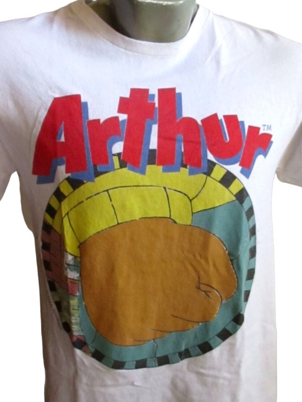 Mens T-shirt Medium VTG 2001 Arthur Cartoon Fist Clenched Marc Brown Delta